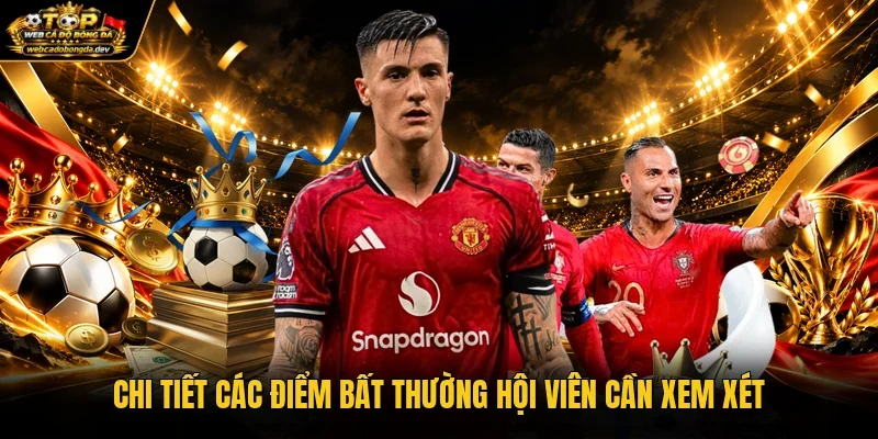 Chi tiết các điểm bất thường hội viên cần xem xét Chi tiết các điểm bất thường hội viên cần xem xét